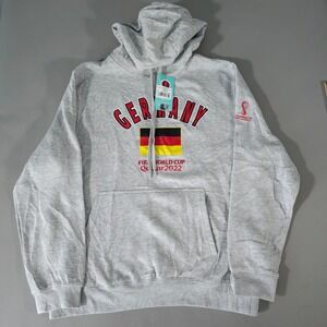 FIFA World Cup Germany Hoodie Mens XL Gray Qatar 2022 Soccer Pullover -GMY
